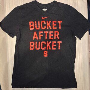 The Nike Tee Bucket after Bucket s T-shirt, Black/Red in size Large